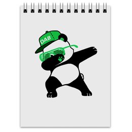 Заказать блокнот в Москве. Блокнот Dab Panda  от DESIGNER   - готовые дизайны и нанесение принтов.