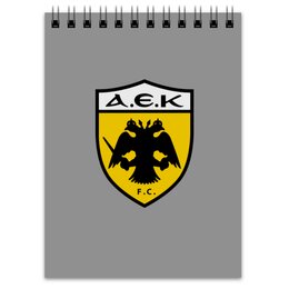Заказать блокнот в Москве. Блокнот  AEK FC от THE_NISE  - готовые дизайны и нанесение принтов.