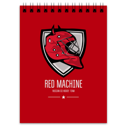 Заказать блокнот в Москве. Блокнот Красная машина от cherdantcev - готовые дизайны и нанесение принтов.