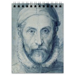 Заказать блокнот в Москве. Блокнот Джузеппе Арчимбольдо (Автопортрет 1575 года) от trend - готовые дизайны и нанесение принтов.