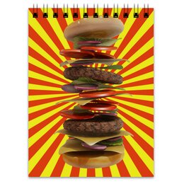 Заказать блокнот в Москве. Блокнот Гамбургер от THE_NISE  - готовые дизайны и нанесение принтов.