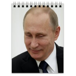 Заказать блокнот в Москве. Блокнот Путин от THE_NISE  - готовые дизайны и нанесение принтов.
