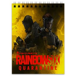 Заказать блокнот в Москве. Блокнот  Rainbow Six Quarantine от THE_NISE  - готовые дизайны и нанесение принтов.