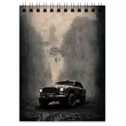 Заказать блокнот в Москве. Блокнот Steampunk car от Дана Столыпина - готовые дизайны и нанесение принтов.