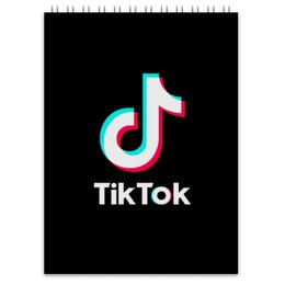 Заказать блокнот в Москве. Блокнот TikTok  от DESIGNER   - готовые дизайны и нанесение принтов.