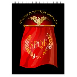 Заказать блокнот в Москве. Блокнот Символ Древнего Рима с орлом. SPQR. от Zorgo-Art  - готовые дизайны и нанесение принтов.