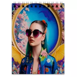 Заказать блокнот в Москве. Блокнот Модная девушка от eszadesign - готовые дизайны и нанесение принтов.