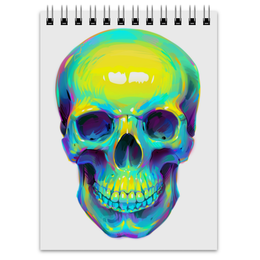 Заказать блокнот в Москве. Блокнот Colorfull skull от scoopysmith - готовые дизайны и нанесение принтов.