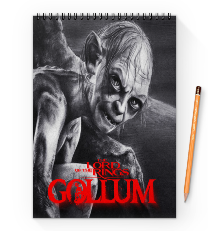 цена Printio Блокнот на пружине А4 Lord of the rings gollum