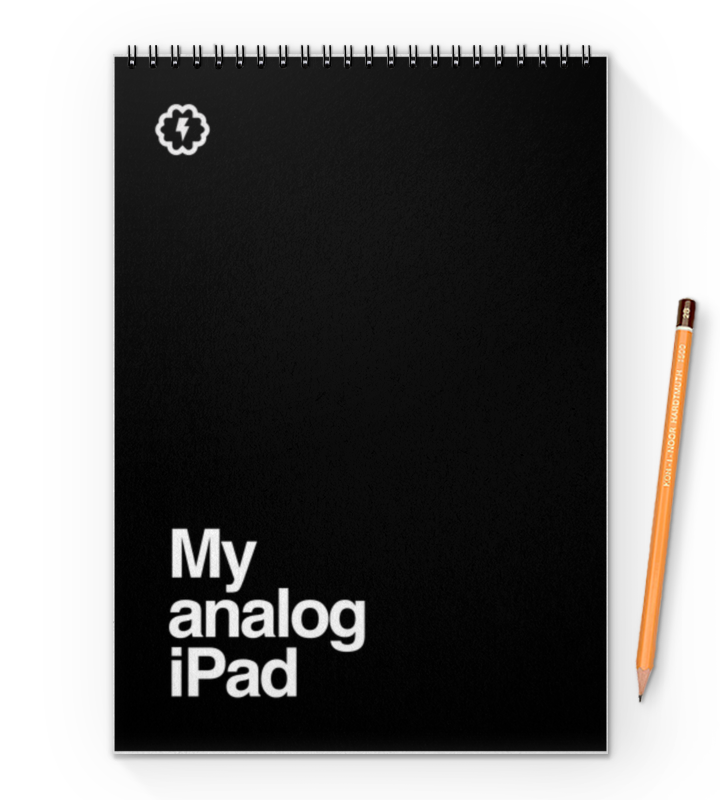 Printio Блокнот на пружине А4 Analog ipad by braiby lovetex store размер 48 черный