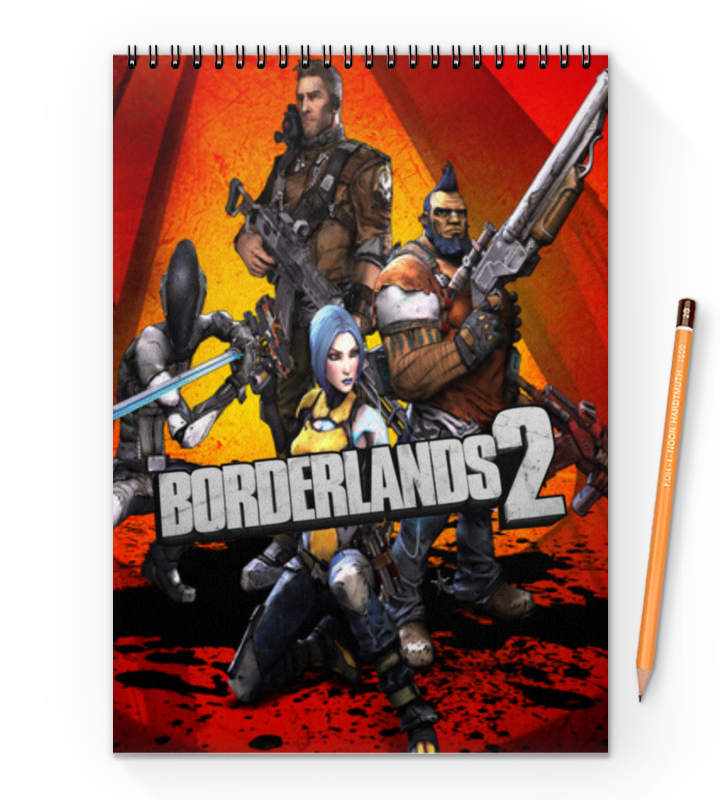 Printio Блокнот на пружине А4 Borderlands