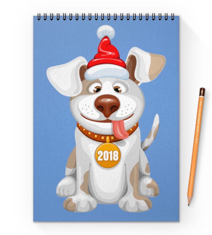 Printio Блокнот на пружине А4 Новогодний printio тетрадь на пружине собаки символ года 2018