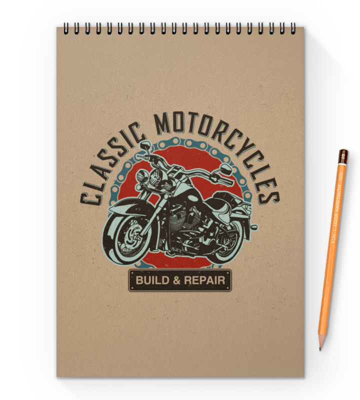 Printio Блокнот на пружине А4 Classic motorcycles classic motorcycles