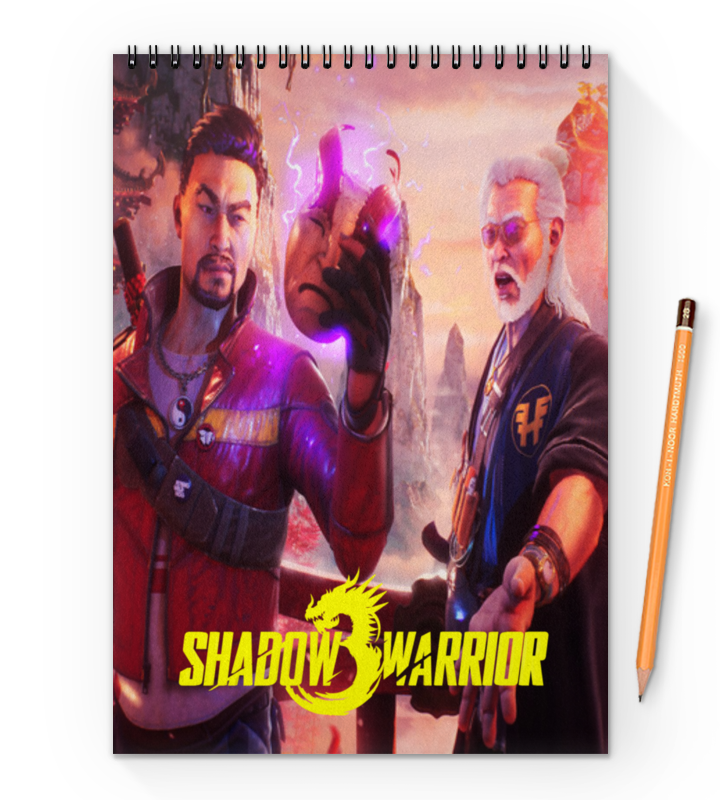 Printio Блокнот на пружине А4 Shadow warrior 3