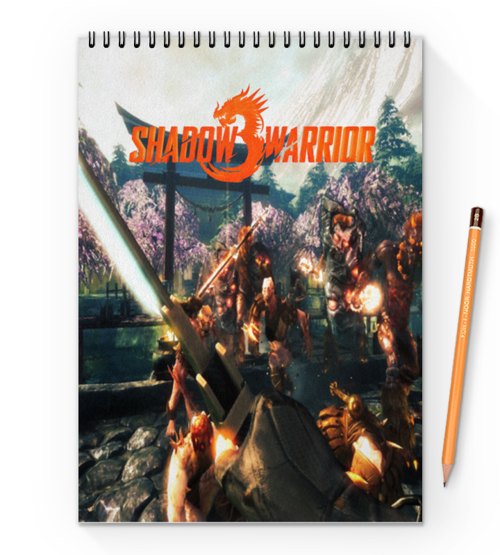 Printio Блокнот на пружине А4 Shadow warrior 3