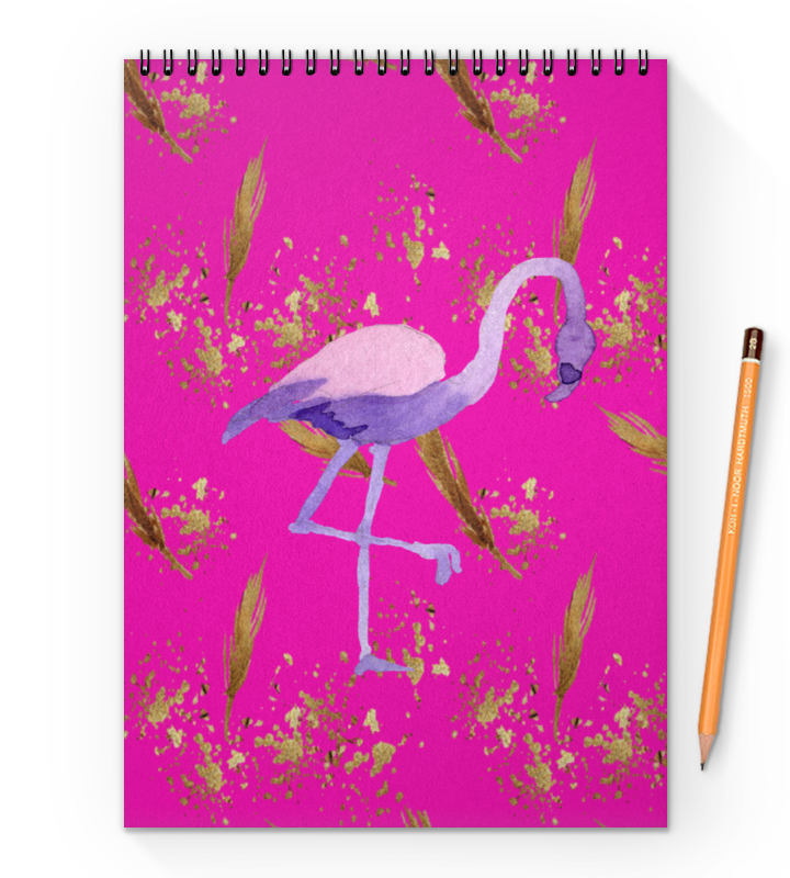 Printio Блокнот на пружине А4 Фламинго printio тетрадь на пружине влюбленные фламинго