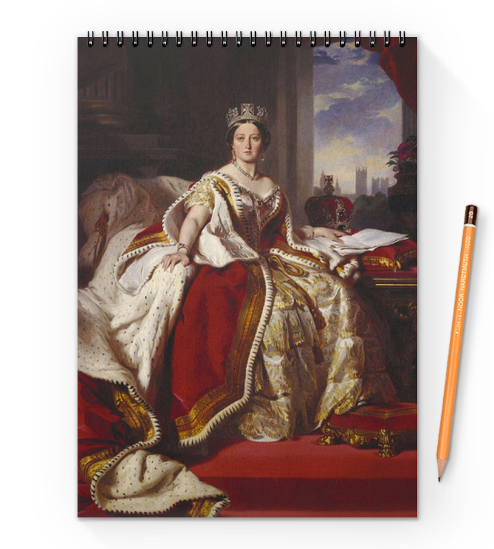 Printio Блокнот на пружине А4 Портрет королевы великобритании виктории