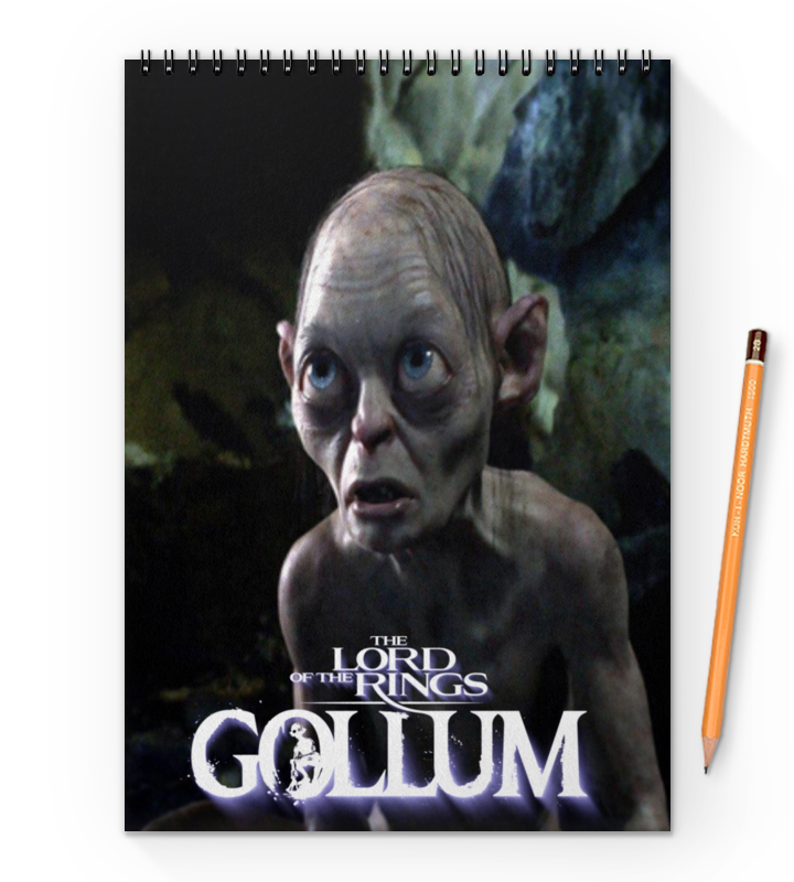 цена Printio Блокнот на пружине А4 Lord of the rings gollum