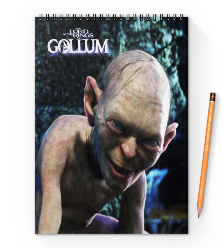 цена Printio Блокнот на пружине А4 Lord of the rings gollum