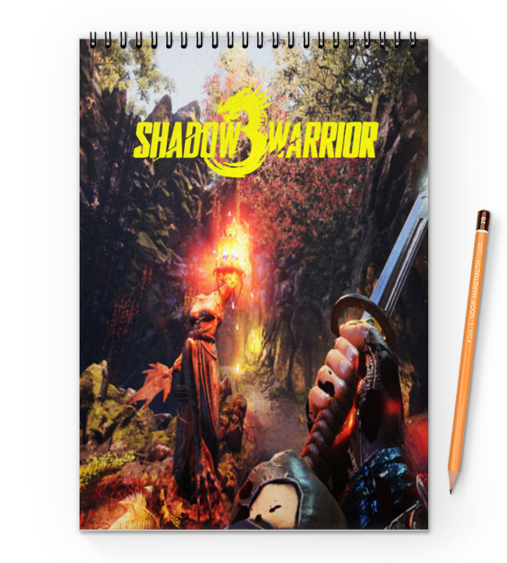 Printio Блокнот на пружине А4 Shadow warrior 3