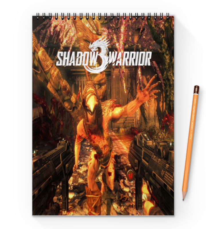 Printio Блокнот на пружине А4 Shadow warrior 3