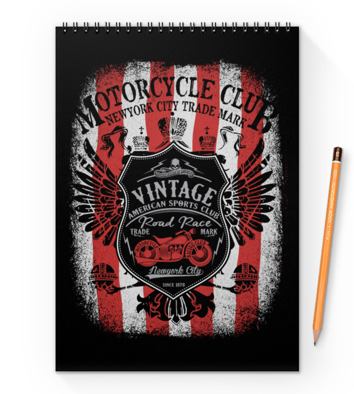 Printio Блокнот на пружине А4 Motorcycles club printio кружка motorcycles club