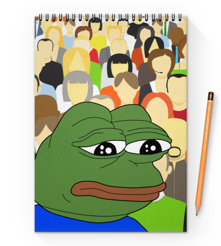 Printio Блокнот на пружине А4 Pepe frog printio блокнот на пружине а4 sir pepe