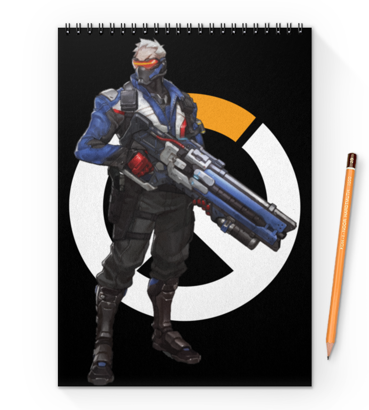 Printio Блокнот на пружине А4 Overwatch soldier 76 / овервотч солдат 76 printio блокнот на пружине а4 overwatch soldier 76 овервотч солдат 76