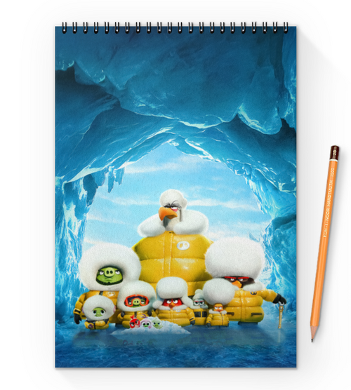 Заказать блокнот в Москве. Блокнот на пружине А4 Angry Birds от skynatural - готовые дизайны и нанесение принтов.