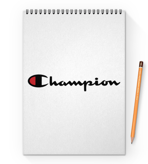 Заказать блокнот в Москве. Блокнот на пружине А4 Champion от DESIGNER   - готовые дизайны и нанесение принтов.