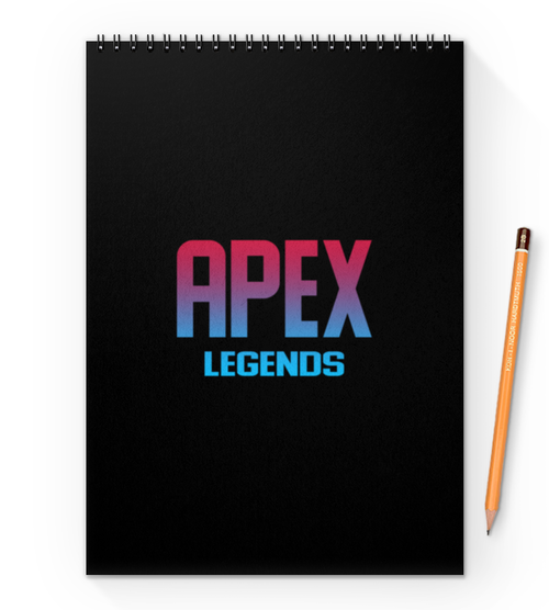 Заказать блокнот в Москве. Блокнот на пружине А4 Apex Legends от THE_NISE  - готовые дизайны и нанесение принтов.