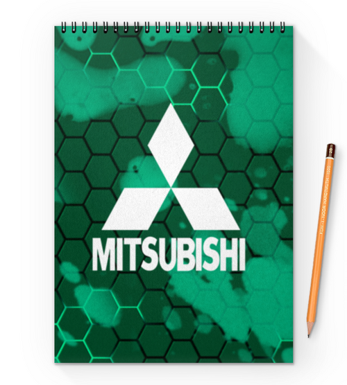 Заказать блокнот в Москве. Блокнот на пружине А4 Mitsubishi от THE_NISE  - готовые дизайны и нанесение принтов.