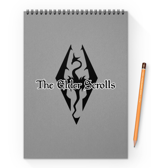 Заказать блокнот в Москве. Блокнот на пружине А4 The Elder Scrolls от THE_NISE  - готовые дизайны и нанесение принтов.