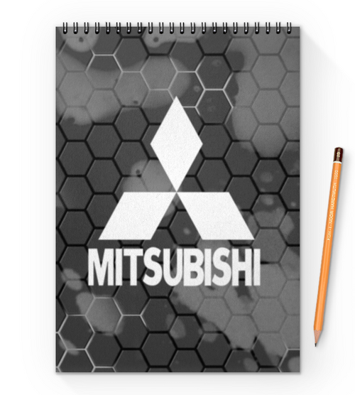 Заказать блокнот в Москве. Блокнот на пружине А4 Mitsubishi от THE_NISE  - готовые дизайны и нанесение принтов.