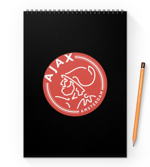Заказать блокнот в Москве. Блокнот на пружине А4 FC Ajax от THE_NISE  - готовые дизайны и нанесение принтов.