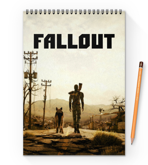 Заказать блокнот в Москве. Блокнот на пружине А4 Fallout от THE_NISE  - готовые дизайны и нанесение принтов.