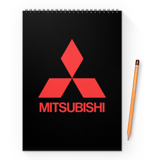Заказать блокнот в Москве. Блокнот на пружине А4 MITSUBISHI от DESIGNER   - готовые дизайны и нанесение принтов.