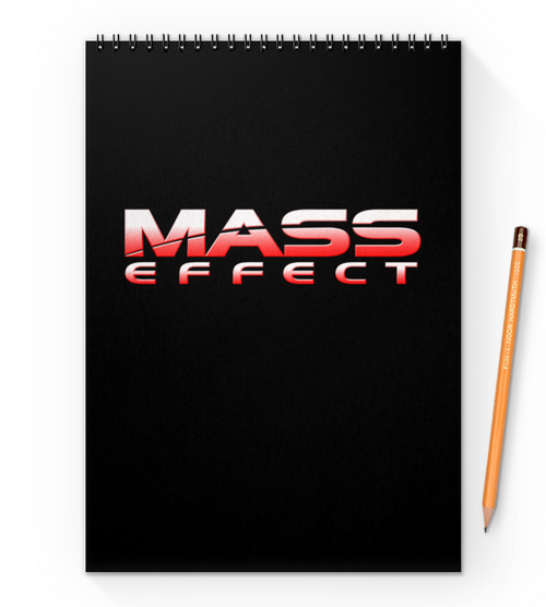 Заказать блокнот в Москве. Блокнот на пружине А4 Mass Effect от THE_NISE  - готовые дизайны и нанесение принтов.