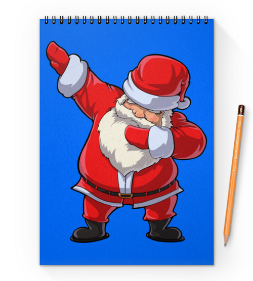 Заказать блокнот в Москве. Блокнот на пружине А4 Santa Dab от skynatural - готовые дизайны и нанесение принтов.