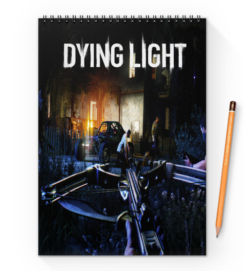 Заказать блокнот в Москве. Блокнот на пружине А4 Dying Light от THE_NISE  - готовые дизайны и нанесение принтов.