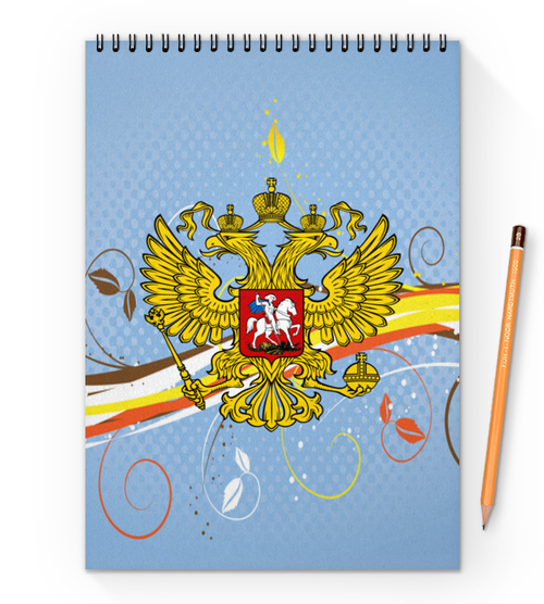 Заказать блокнот в Москве. Блокнот на пружине А4 Узор цветов от THE_NISE  - готовые дизайны и нанесение принтов.