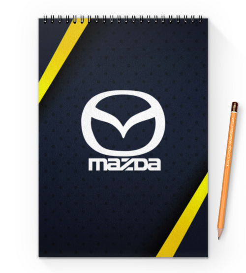 Заказать блокнот в Москве. Блокнот на пружине А4 Mazda от THE_NISE  - готовые дизайны и нанесение принтов.