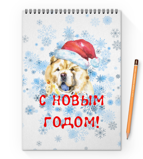 Заказать блокнот в Москве. Блокнот на пружине А4 Собака от THE_NISE  - готовые дизайны и нанесение принтов.