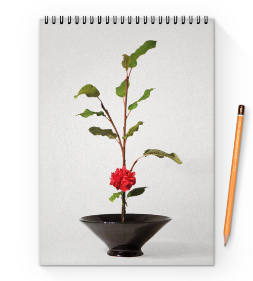 Заказать блокнот в Москве. Блокнот на пружине А4 Икебана / Ikebana от Ikebana - готовые дизайны и нанесение принтов.