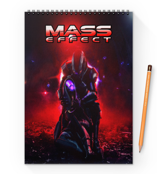 Заказать блокнот в Москве. Блокнот на пружине А4 Mass Effect Legendary Edition от THE_NISE  - готовые дизайны и нанесение принтов.