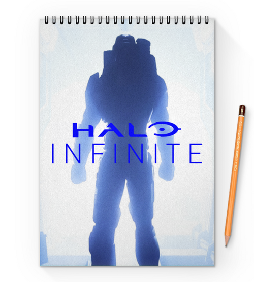Заказать блокнот в Москве. Блокнот на пружине А4 Halo Infinite от THE_NISE  - готовые дизайны и нанесение принтов.