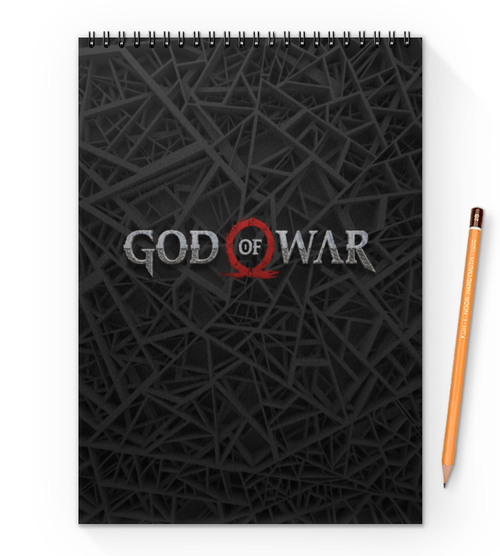 Заказать блокнот в Москве. Блокнот на пружине А4 God of War от THE_NISE  - готовые дизайны и нанесение принтов.