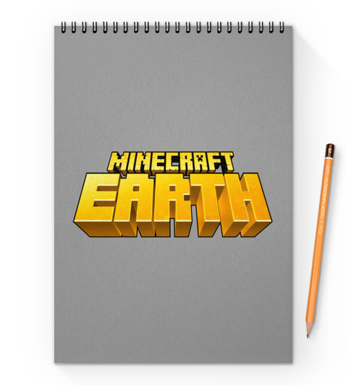 Заказать блокнот в Москве. Блокнот на пружине А4 Minecraft от THE_NISE  - готовые дизайны и нанесение принтов.
