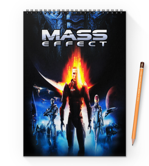 Заказать блокнот в Москве. Блокнот на пружине А4 Mass Effect Legendary Edition от THE_NISE  - готовые дизайны и нанесение принтов.