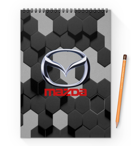 Заказать блокнот в Москве. Блокнот на пружине А4 Mazda от THE_NISE  - готовые дизайны и нанесение принтов.